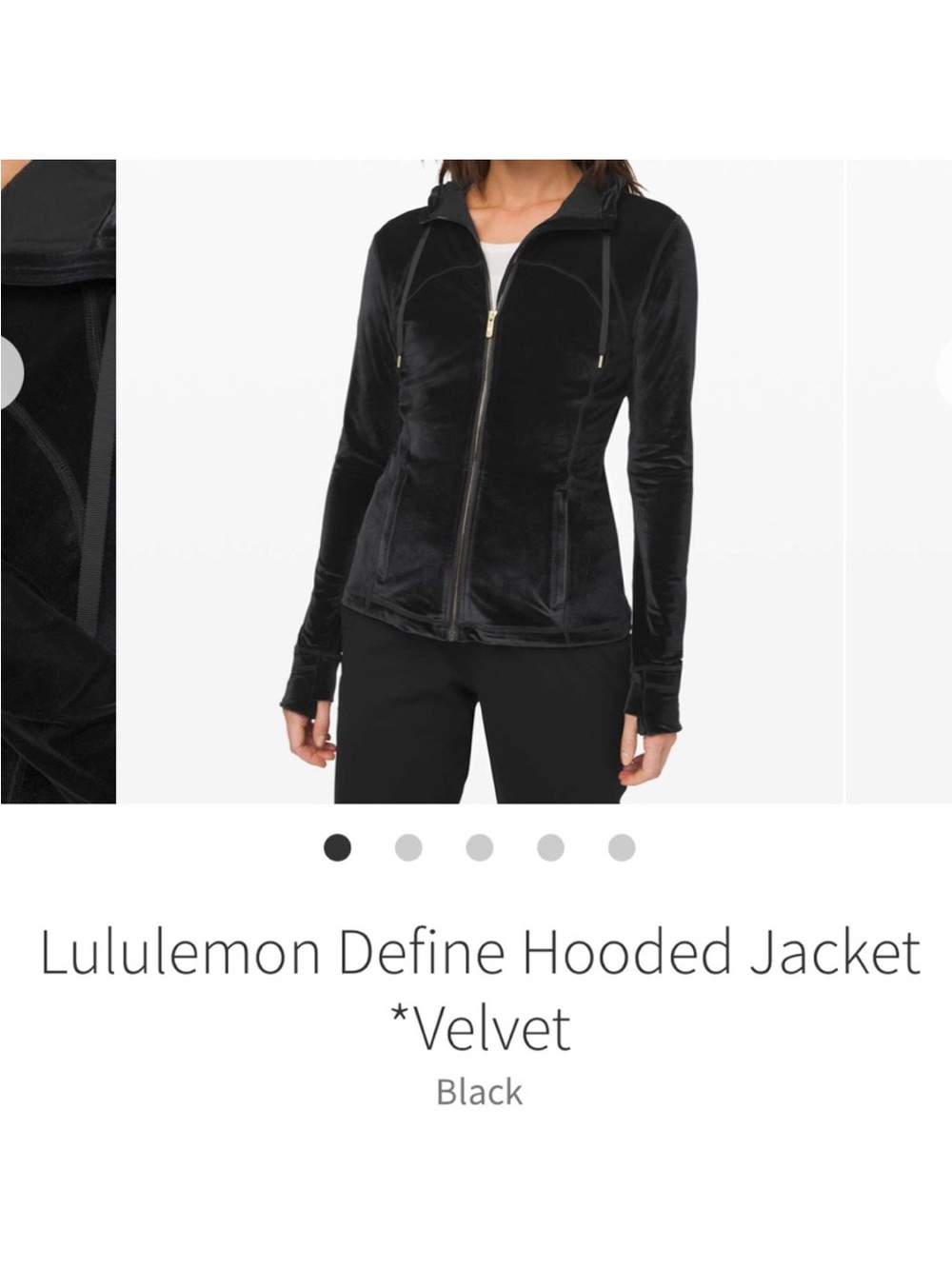 lululemon athletica Velvet Define Hooded Jacket - Black